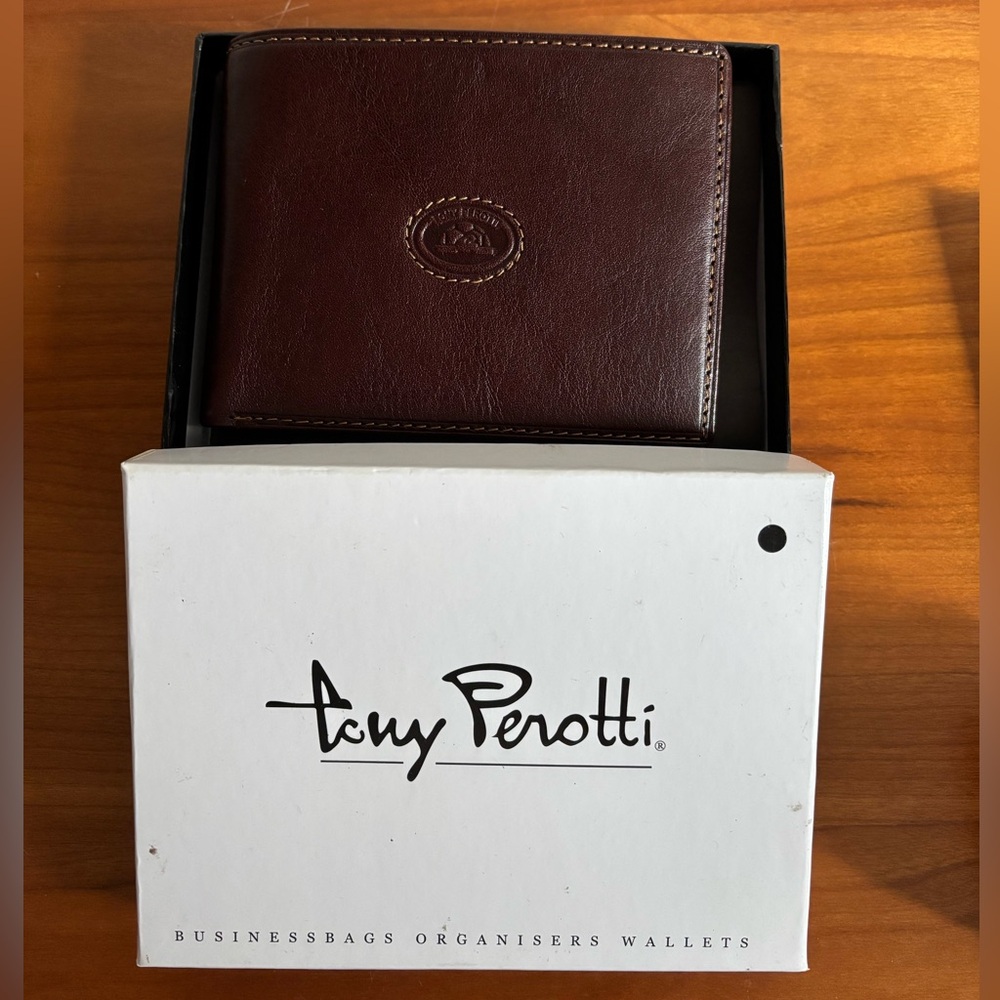 Dark Brown Leather Wallet & Card Holder